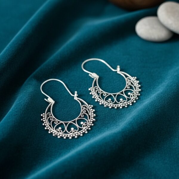 Handmade Indian Silver Earrings