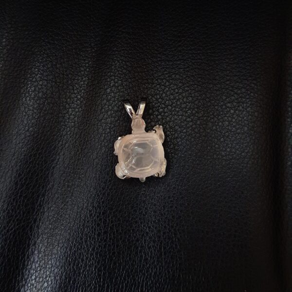 Sterling Silver Pink Turtle Pendant