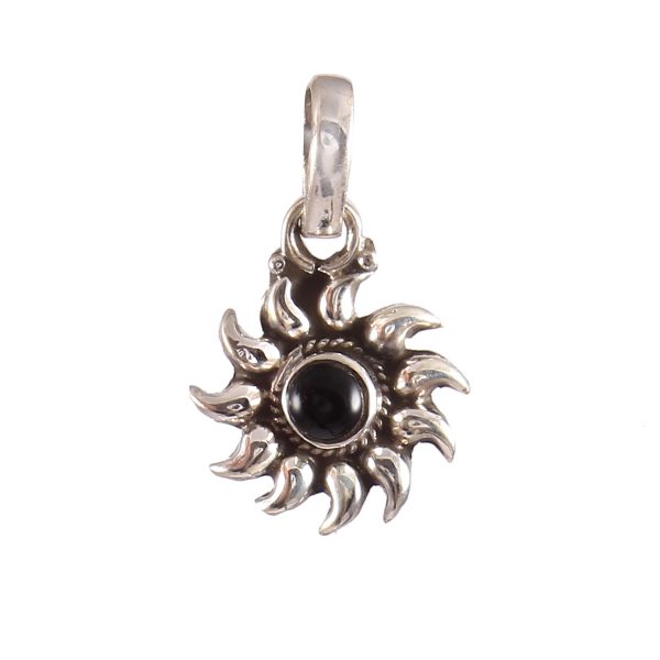Mystic Sun Pendant in Sterling Silver 925, Traditional Handmade Jewelry