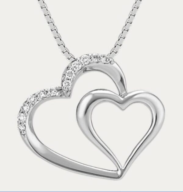 Two hearts beat as one necklace, Valentines Gift for Her