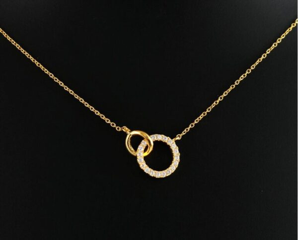 Entwined Circles Necklace in Sterling Silver