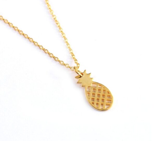 Pineapple Charm Necklace in Sterling Silver 925