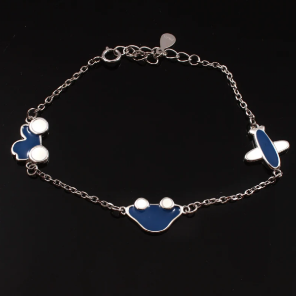Airplane Car Tractor Charm Bracelet