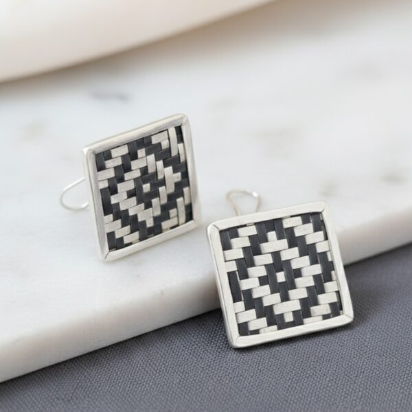 Rectangle Weave Earrings