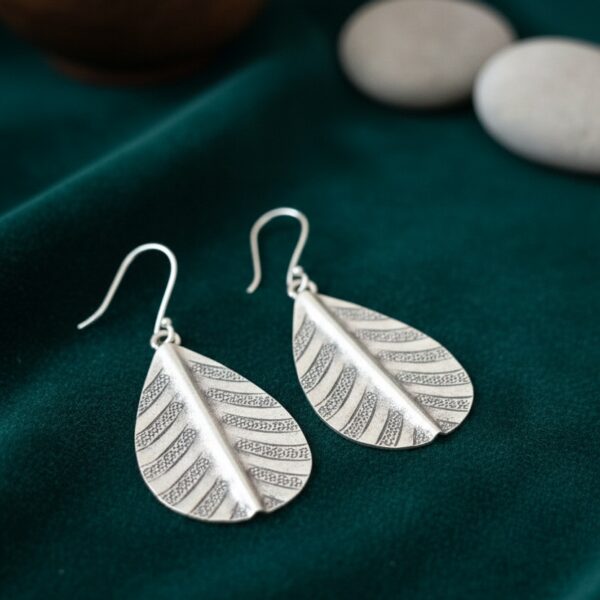 Leaf Veins Handmade Dangle Earrings