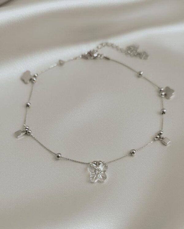 Butterfly Elegant Silver Anklets for Women