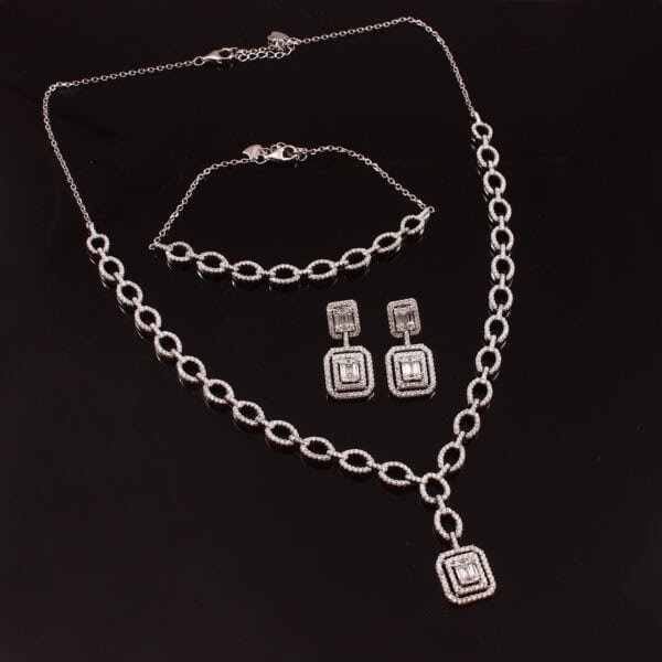 Wedding Jewelry Set, Necklace Bracelet and Earrings Set