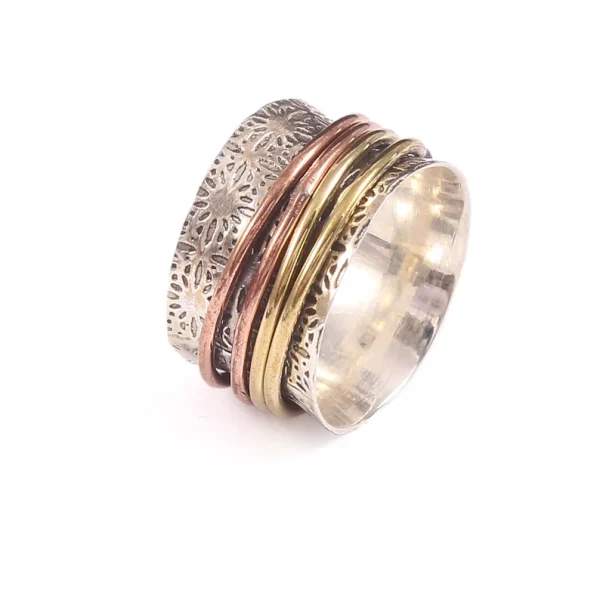 Meditation Broad Band Thumb Spinner Ring