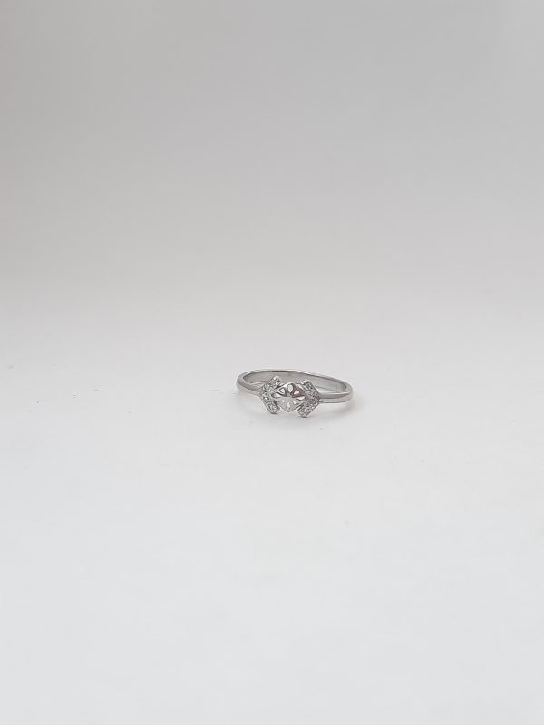 Sterling Silver 925 Statement Ring with CZ for Her, Christmas Gift for Her