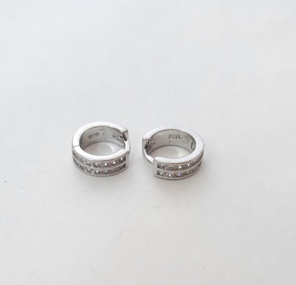 CZ Hoop Earrings for women in sterling silver 925