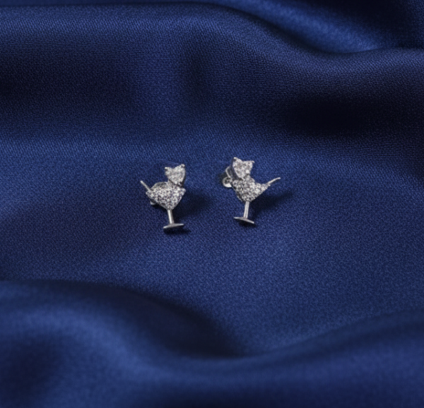 Cocktail Baby Earrings in Sterling Silver 925