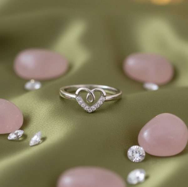 Heart Statement Ring in Sterling Silver 925