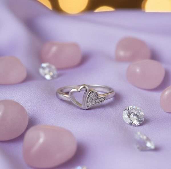 Heart Statement Ring in Sterling Silver 925