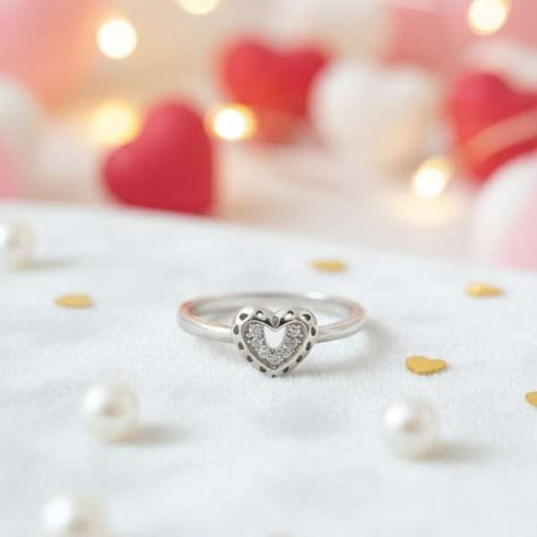 Heart Statement Ring in Sterling Silver 925
