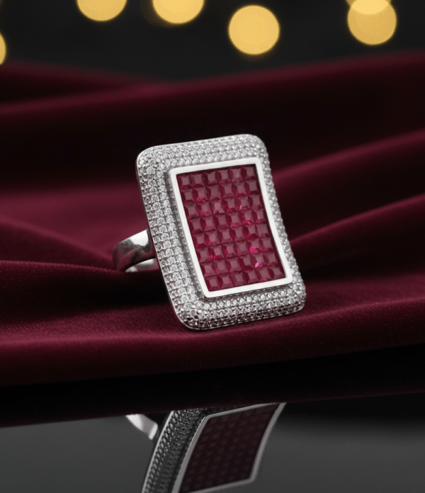 Large Statement Cocktail Ring for women in sterling silver 925