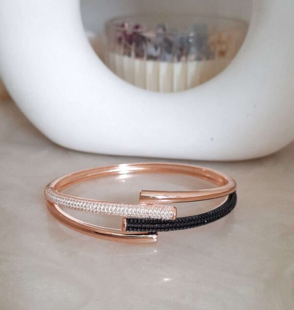 Rose Gold Black CZ Bracelet