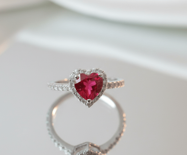 Heart Statement Ring in Sterling Silver 925