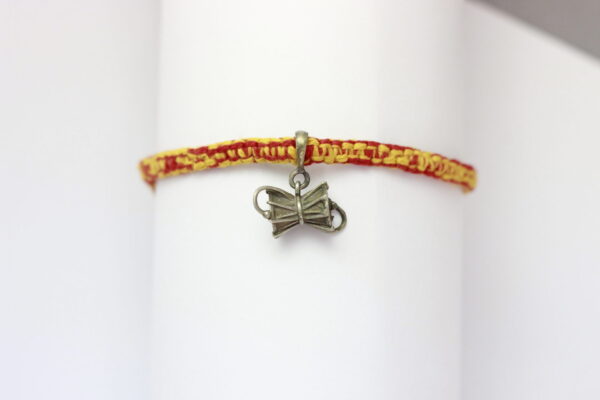 Silver Shiva Dhamru Pendant Rakhi for Brother, Rakshabandhan, Traditional Moli Rakhi