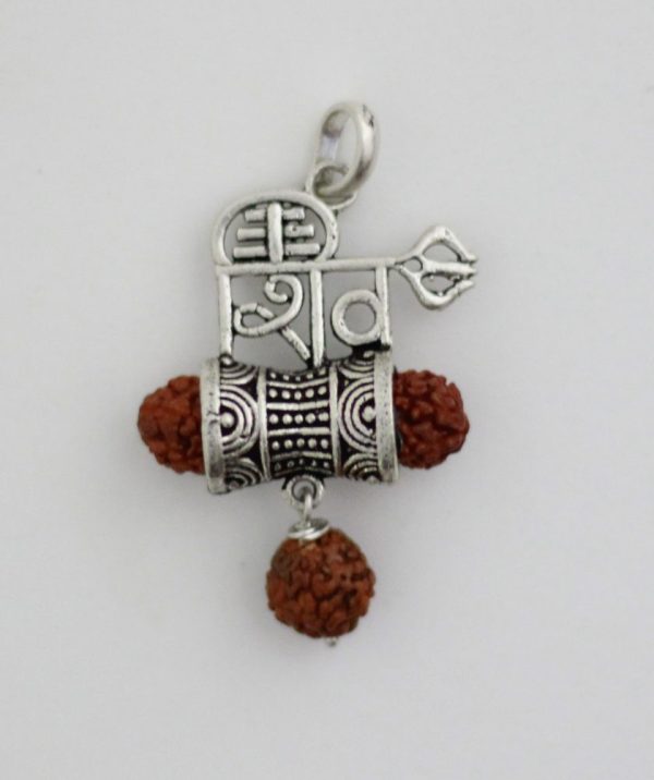 Shiv Trishul Silver Pendant