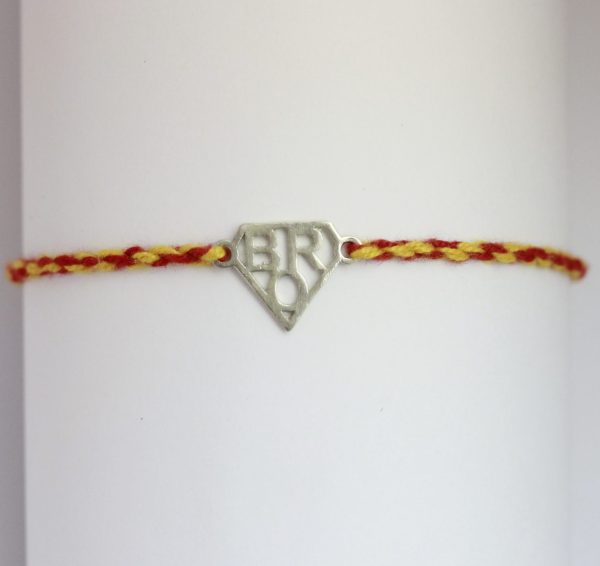 Superman Bro Silver Pendant Rakhi for Brother, Rakshabandhan, Traditional Moli Rakhi