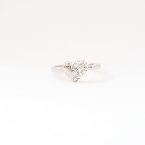 Heart Statement Ring in Sterling Silver 925