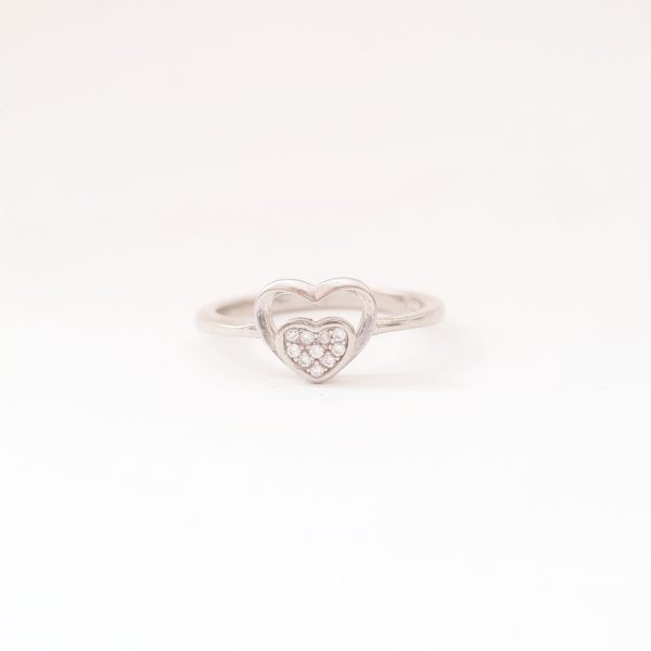 Heart Statement Ring in Sterling Silver 925