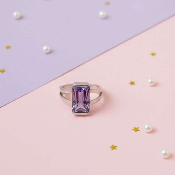 Purple Crystal Ring