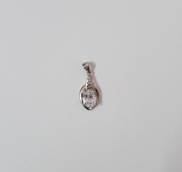CZ Stone Sterling Silver Pendant