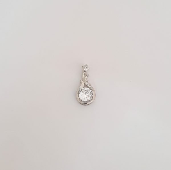 CZ Stone Sterling Silver Pendant