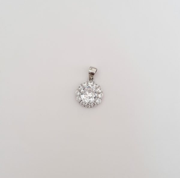 Taraash CZ Stone Sterling Silver Pendant