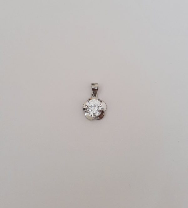 CZ Stone Sterling Silver Pendant