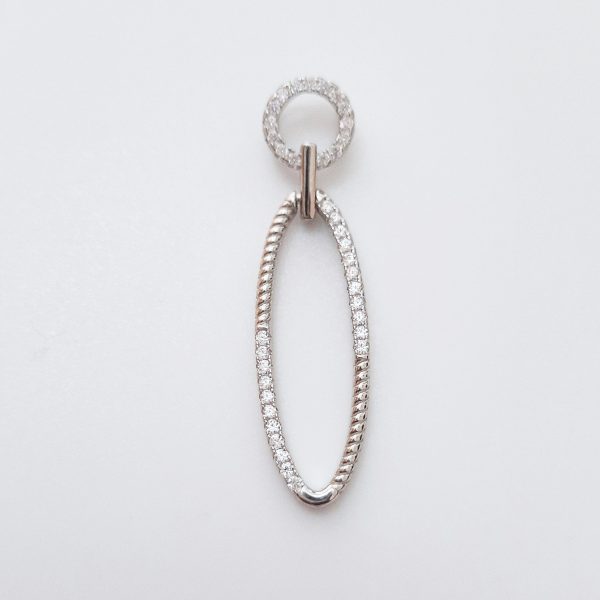 Diamond Orbit Sterling Silver Pendant