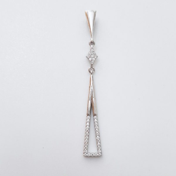 Diamond Prism Sterling Silver Pendant