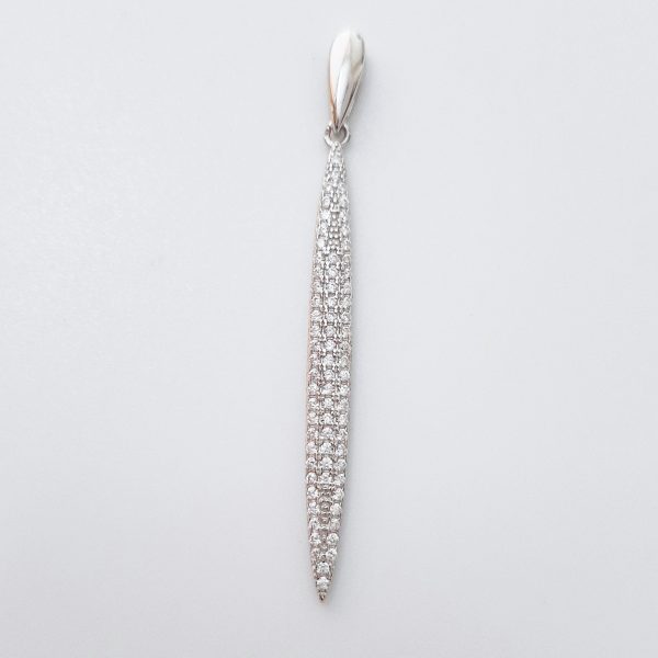 Diamond Cascade Sterling Silver Pendant
