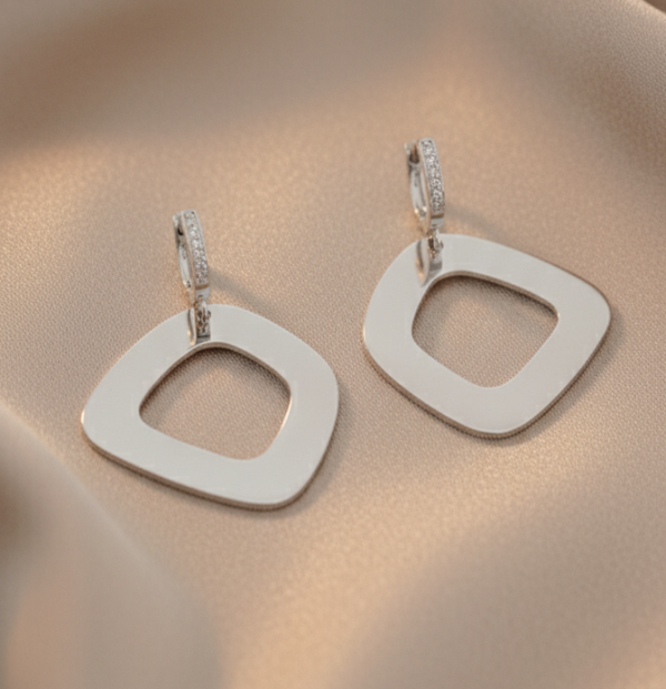 GeoGrace Sterling Silver Earrings