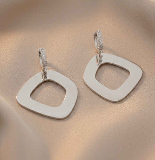 GeoGrace Sterling Silver Earrings