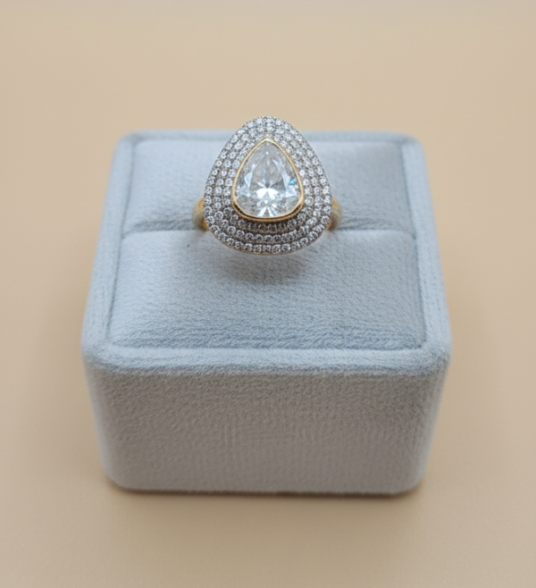Trikon Halo Traditional Rajwada Polki Ring
