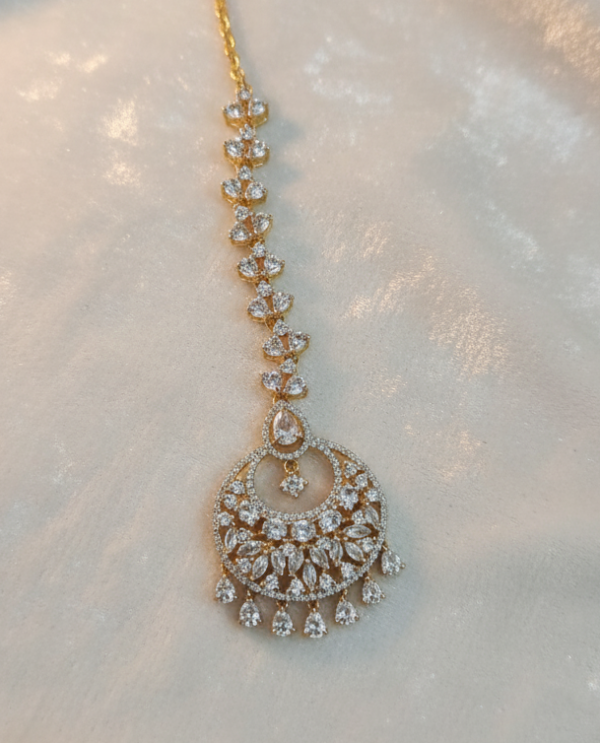  Polki Rajwada Stunning Maang Tika for women in Sterling Silver 925