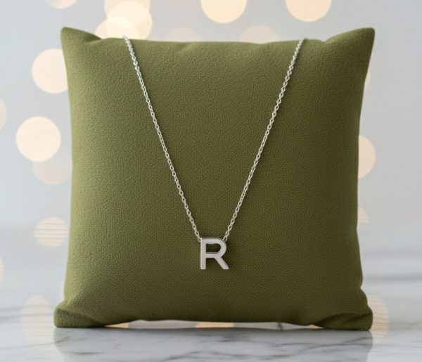 Silver Alphabet Charm Necklace For Women In Sterling Silver 925