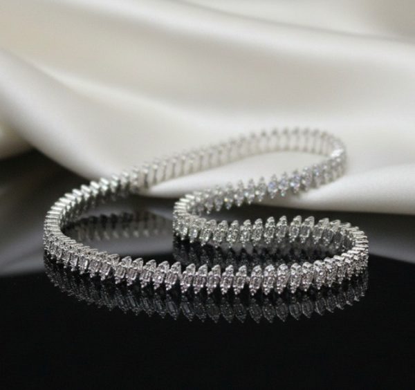 Diamond Serenade Bracelet in Sterling Silver 925, Perfect Gift for her