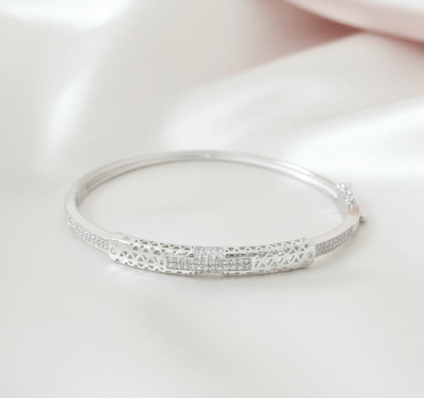 Lattice Sparkle Bracelet in Sterling Silver 925, Perfect Gift for her