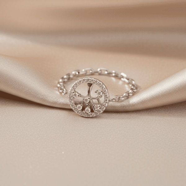 Celestia Circle Chain Ring for women in sterling silver 925