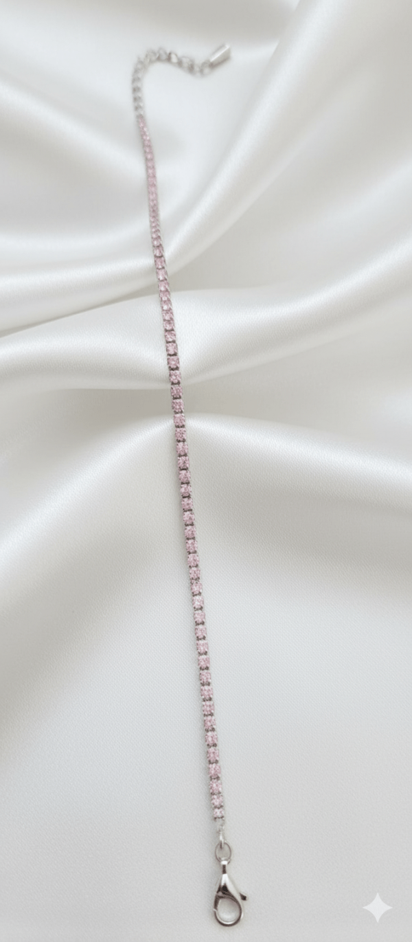 Pink Frost Bracelet in Sterling Silver 925, Perfect Gift for her