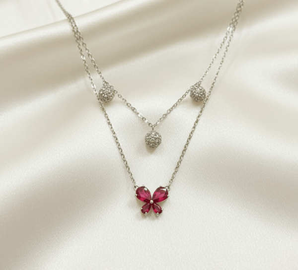 Blush Wings Necklace For Women In Sterling Silver 925