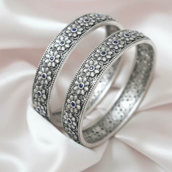 Celestial Flora Bangles in Sterling Silver 925, Perfect Gift for her