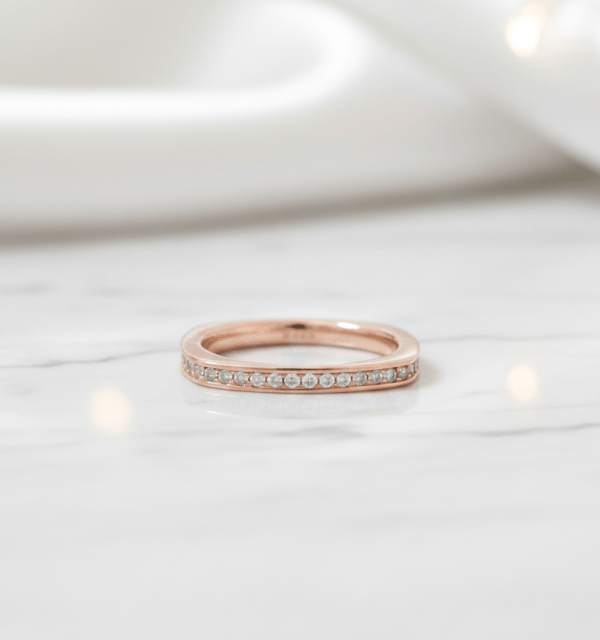 Celeste Blush Rose Gold Ring in Sterling Silver 925