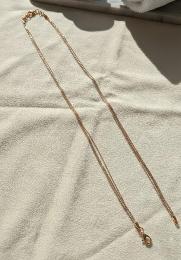 Rose Gold Plated Triple Strand Anklet