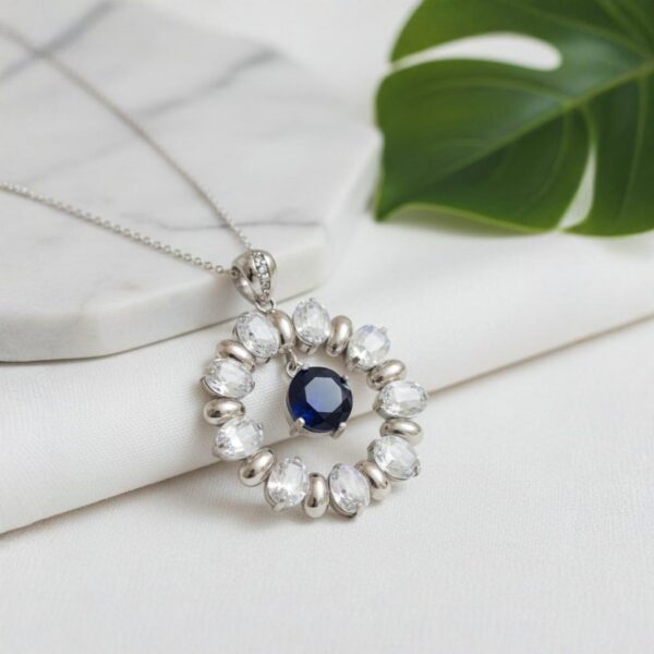 Midnight Halo Sterling Silver Pendant