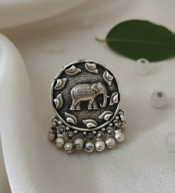 Royal Elephant Ring in Sterling Silver 925