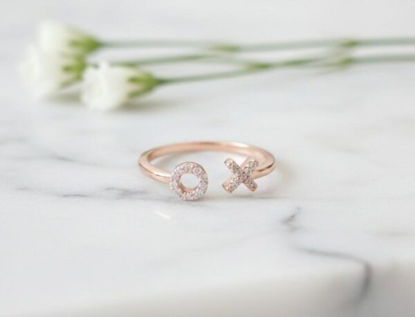 OX Sparkle Open Ring for women in sterling silver 925